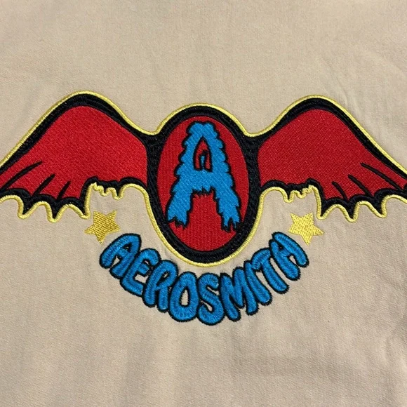☀️**NWOT** Aerosmith Embroidered Hoodie - Picture 3 of 6